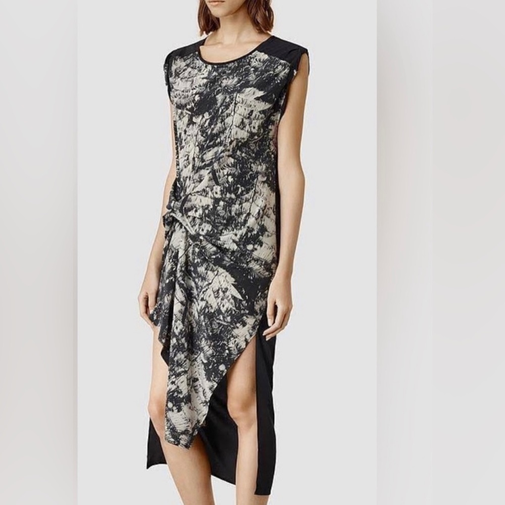 All Saints 100% Silk Riviera dress